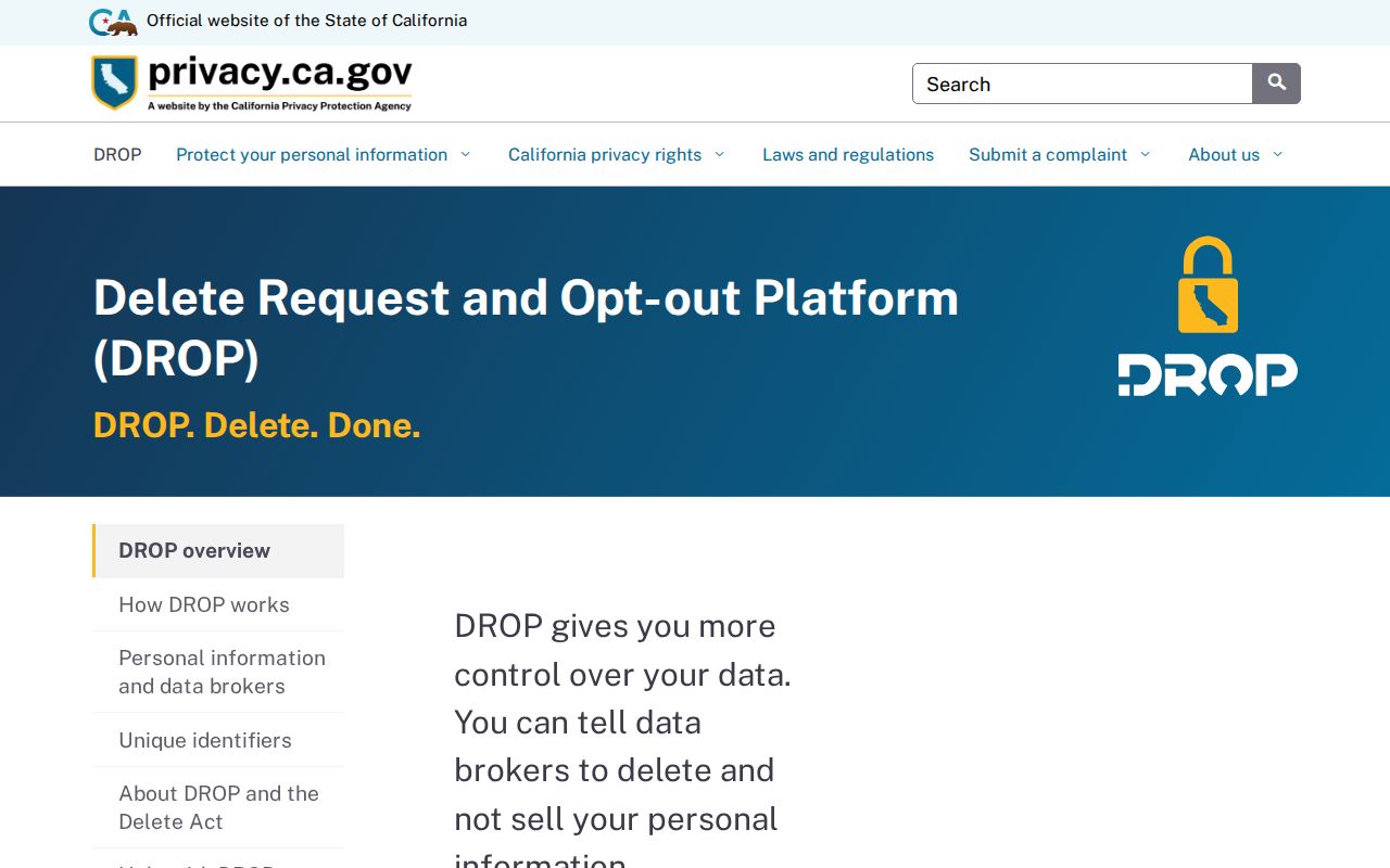 Pacifica neighbors California data broker deletion