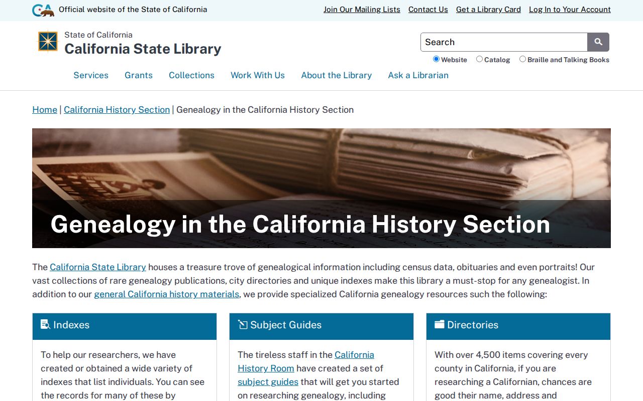 Pacifica previous residents state library genealogy