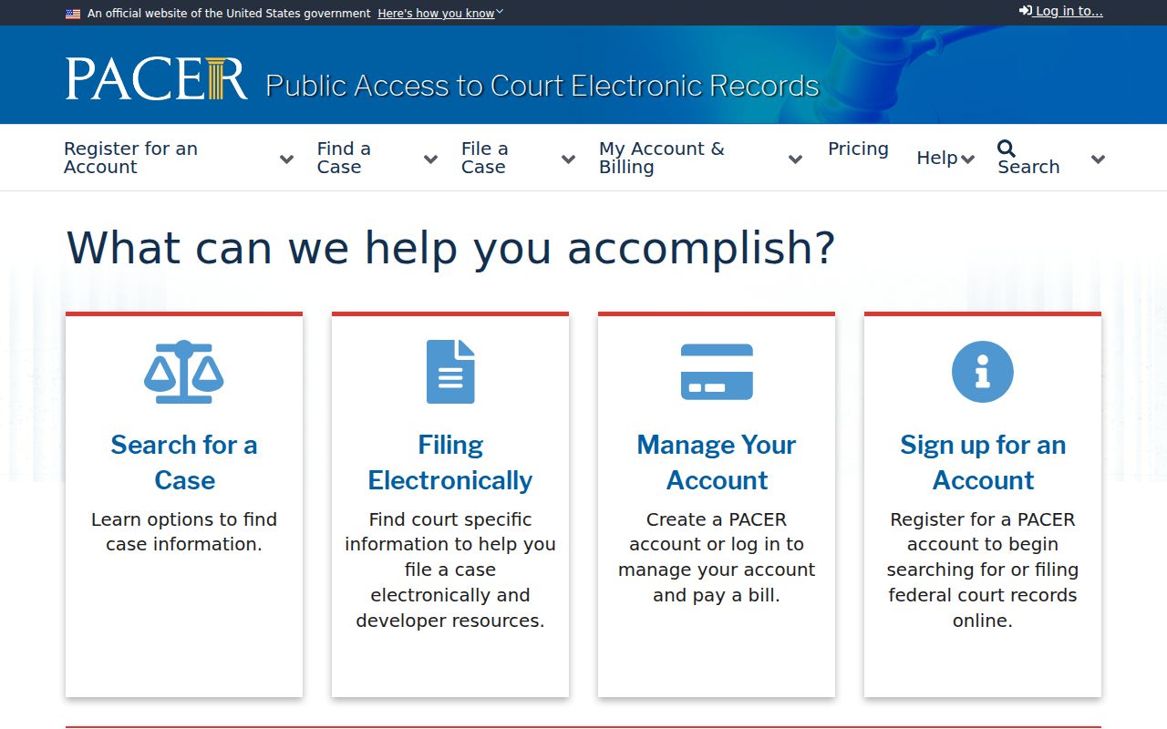 Pacifica resident lookup federal court records