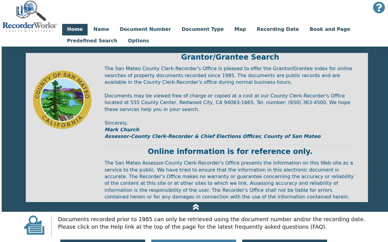 Pacifica resident lookup RecorderWorks deed index