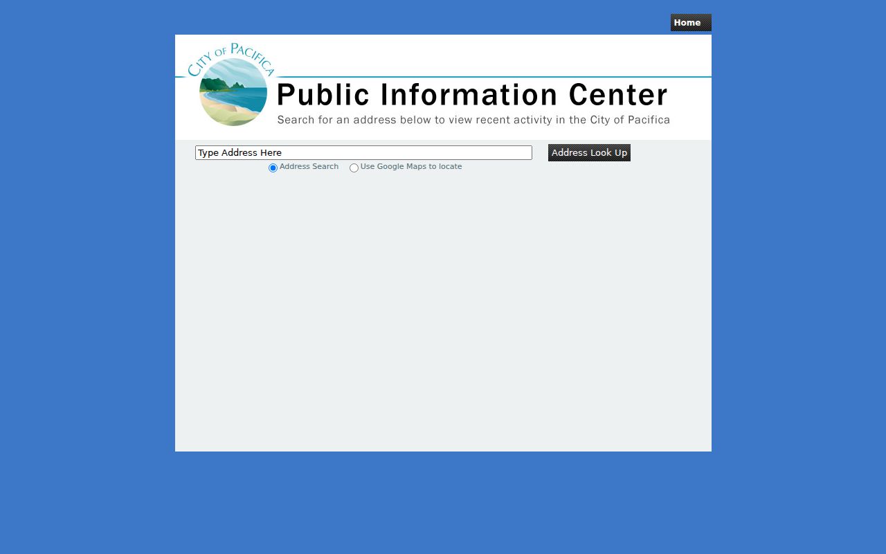 Pacifica street directory permit address search